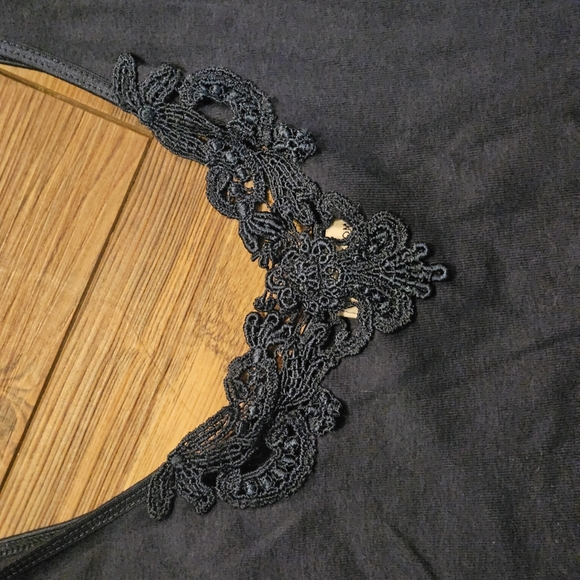 Nordstrom Navy Blue Lace Accent Tank Top - Picture 3 of 4